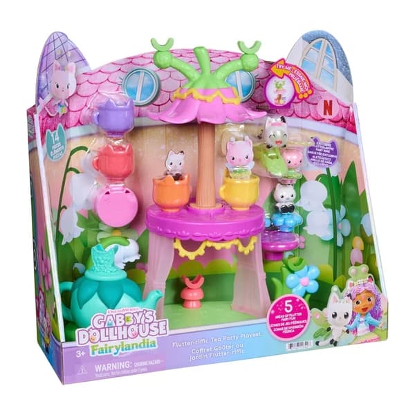 Gabby's Dollhouse Flutter-riffic Tea Party Lekset multifärg