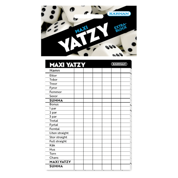 Kärnan Extrablock till Maxi Yatzy multifärg