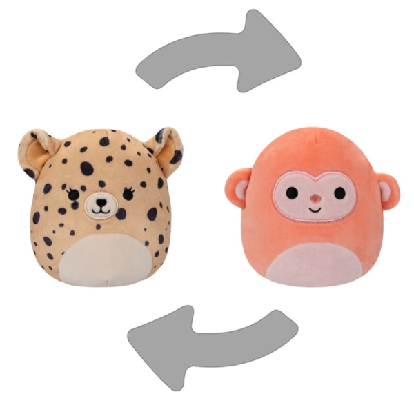 Squishmallows Flip A Mallows Lexie the Cheetah/Elton the Monkey multifärg