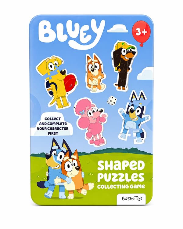 Bluey Tärningsspel Formpussel i metallask multifärg