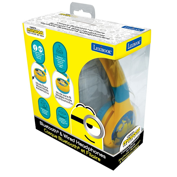 Minions Hörlurar Bluetooth® och sladd multifärg