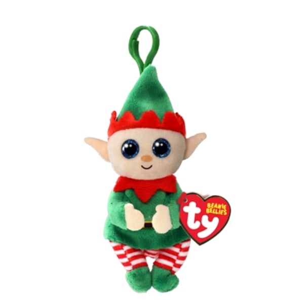 TY Beanie Bellies Christmas Clip Elfonso Elf multifärg