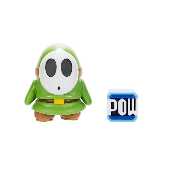 Super Mario Figur 10cm W40 Shy guy with POW Block multifärg