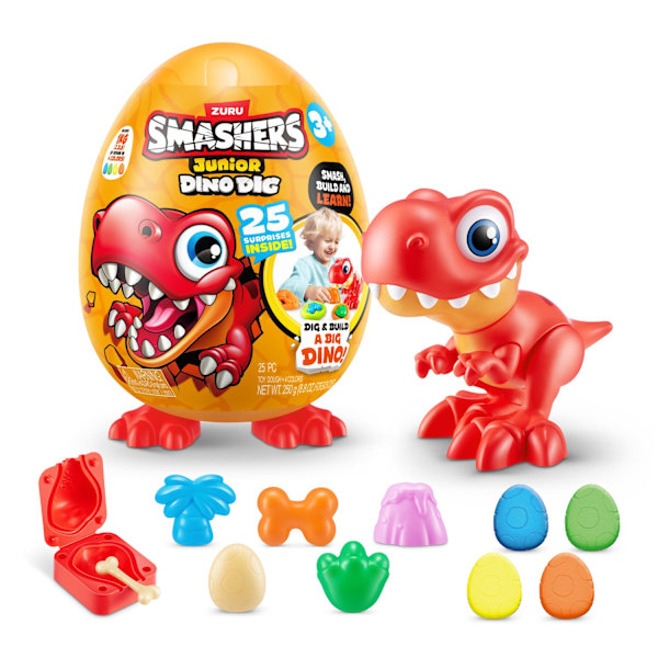 Zuru Smashers Junior Dino Dig Egg Large 25 delar multifärg