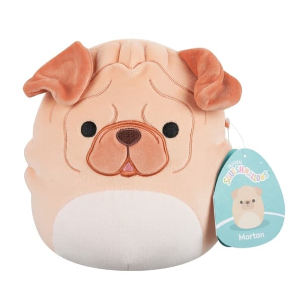 Squishmallows 19cm P22 Morton Sharpei Dog multifärg