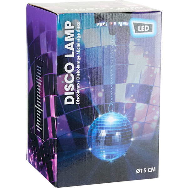 Discokula LED Silver 15cm multifärg