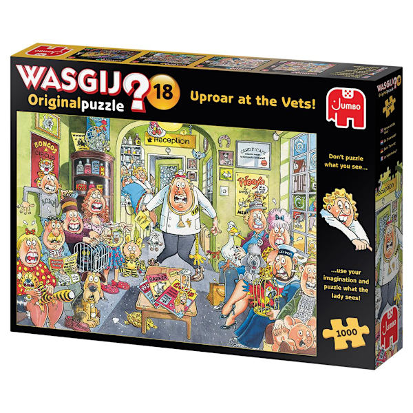 Wasgij Original 18 Uproar at the Vets! Pussel 1000 bitar multifärg