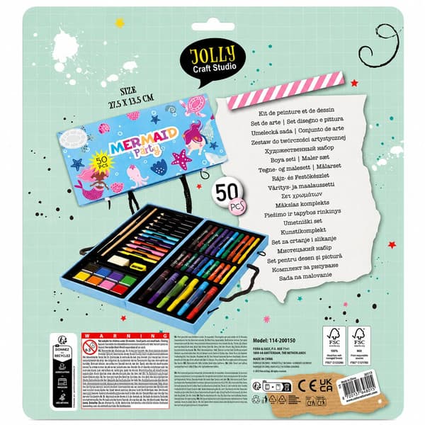 Konstnärsset 50 delar Mermaid multifärg