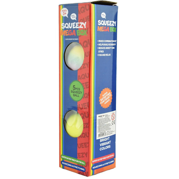Squeeze Klämbollar 5-pack multifärg