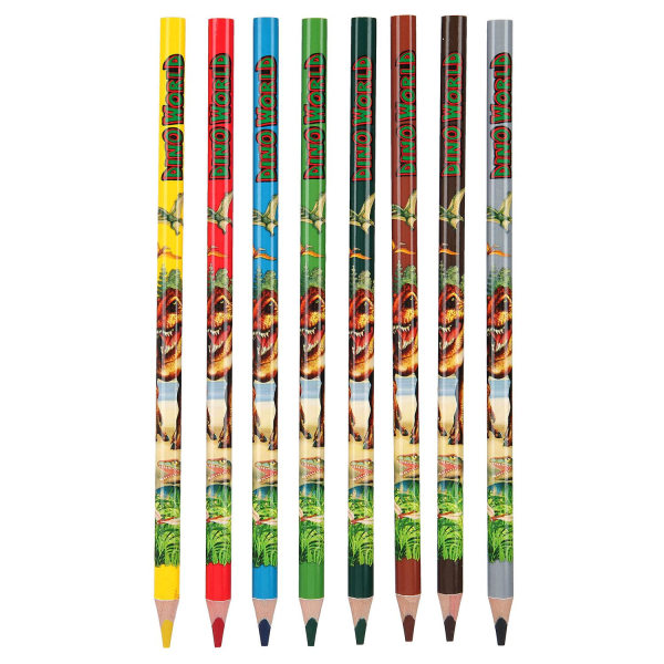 Dino World Målarbok med färgpennor multifärg