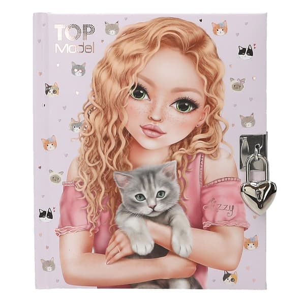 TOPModel Dagbok med hjärtlås KITTY multifärg