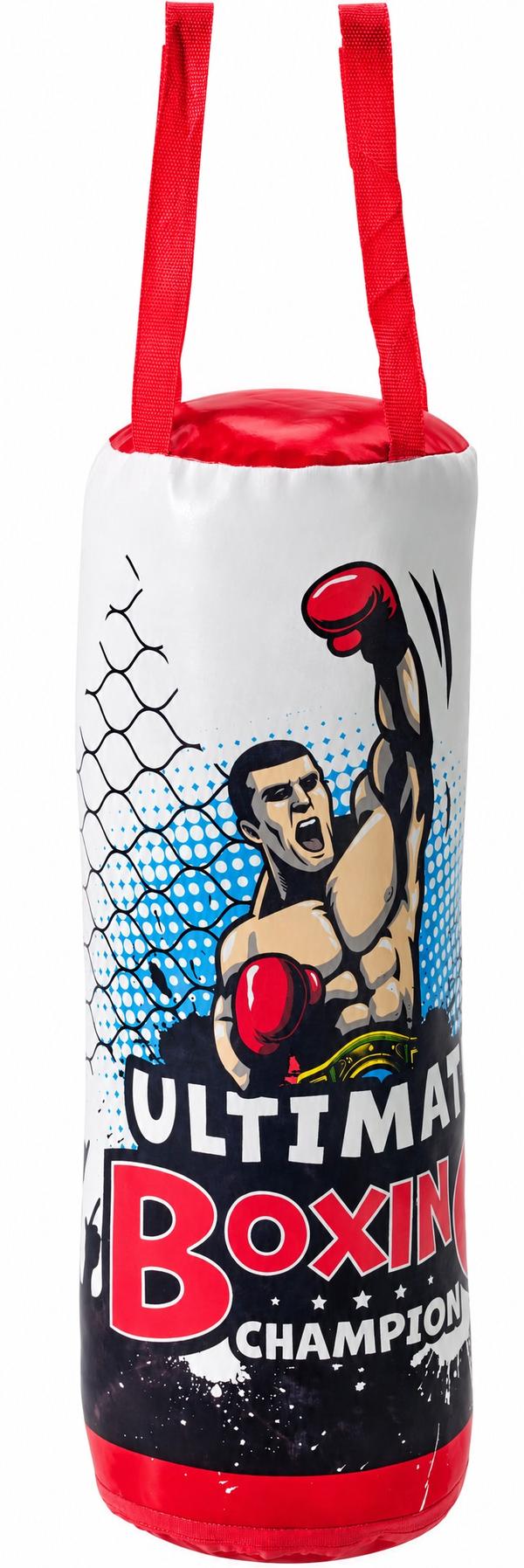 Ultimate Boxing Boxboll med handskar Röd