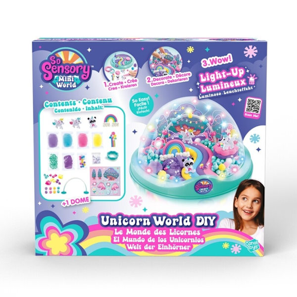 So Sensory Unicorn Mini World DIY Light-Up multifärg