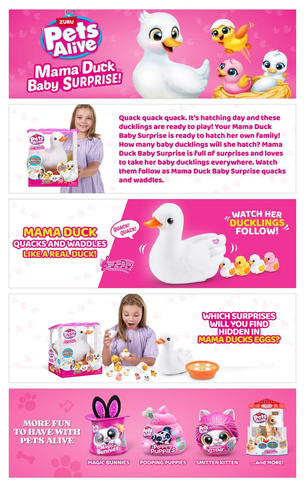 Pets Alive Mama Duck Surprise Lekset multifärg
