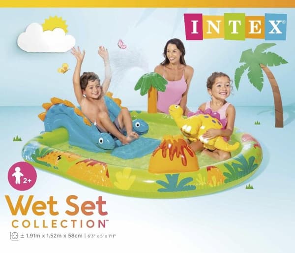 INTEX Dino Play Center Äventyrspool multifärg