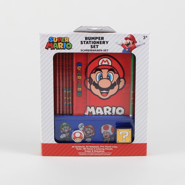 Super Mario Set med skrivartiklar multifärg