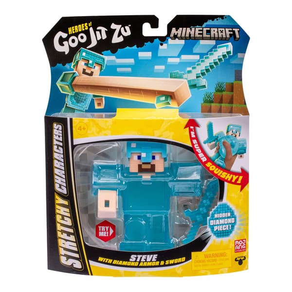 Goo Jit Zu Minecraft Steve with Diamond Armor Sword multifärg