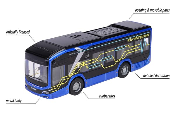 Majorette MAN Lion's City 10 E Buss Metall multifärg