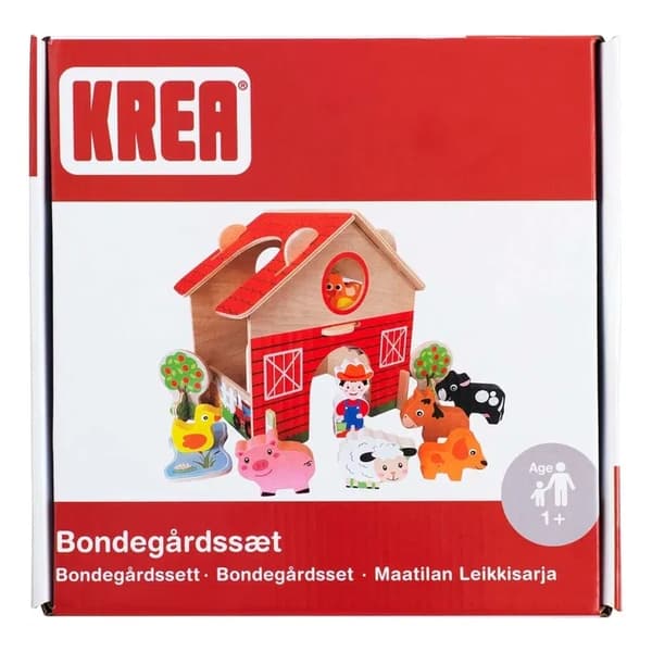KREA Bondgårdsset i trä multifärg