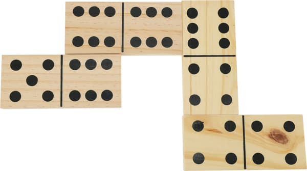 Domino i trä 28 delar multifärg