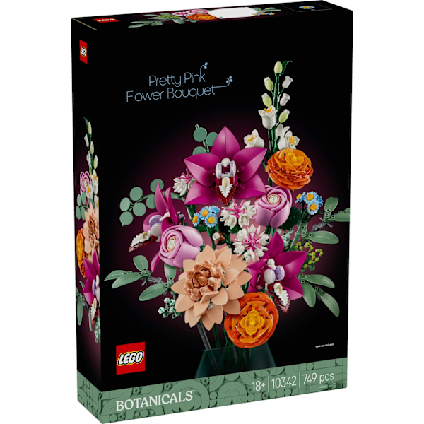 LEGO® Botanicals Vacker rosa blombukett 10342