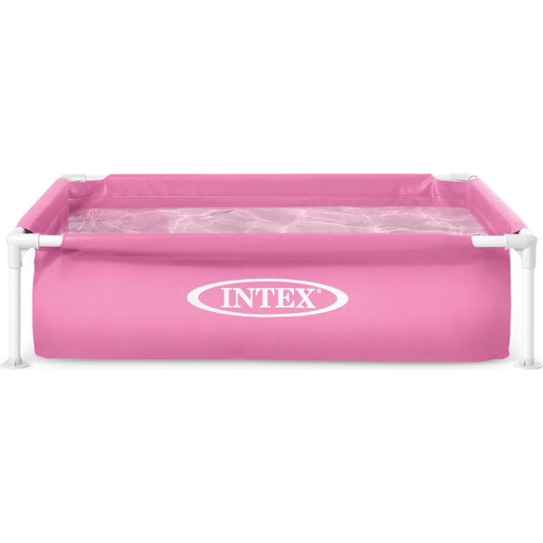 INTEX Pool med metallram Rosa multifärg