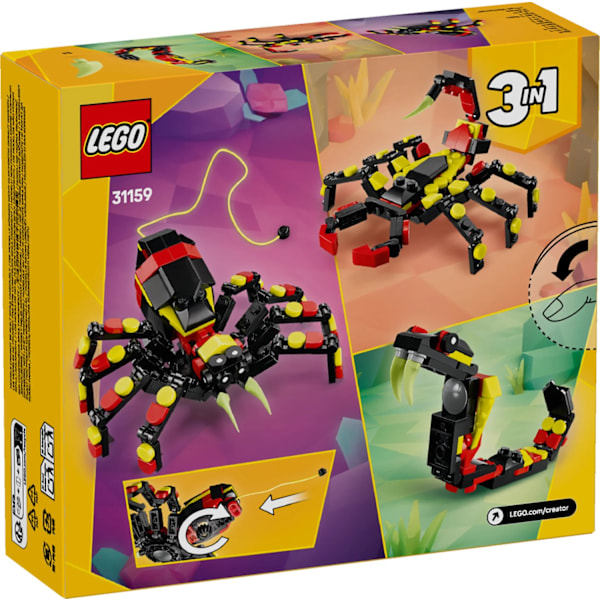 LEGO® Creator 3in1 Vilda djur: överraskande spindel 31159