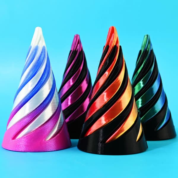 Spiral Cone Fidget Svart/Orange multifärg