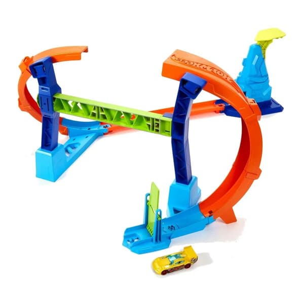 Hot Wheels Stunt Tracks Corkscrew Jump Champion multifärg