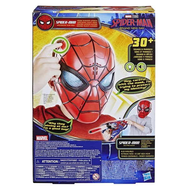 Spiderman Mask med ljud och ljus multifärg