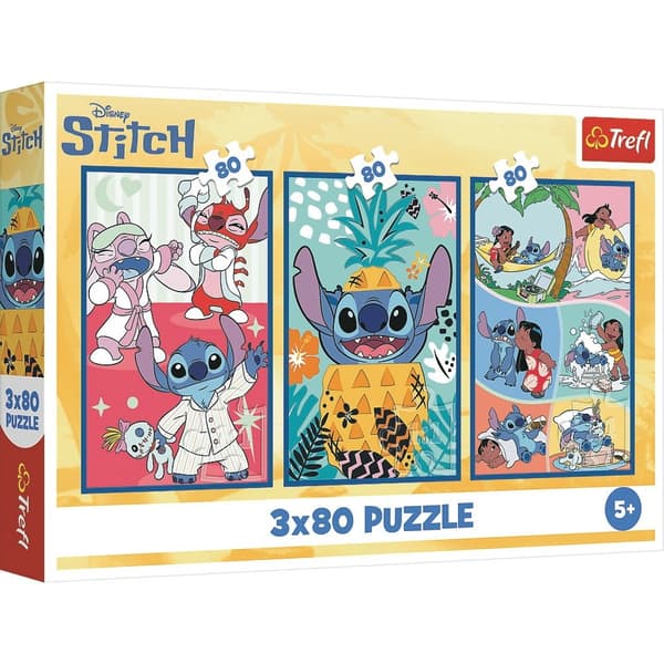 Trefl Stitch 3-pack Pussel 3x80 bitar multifärg