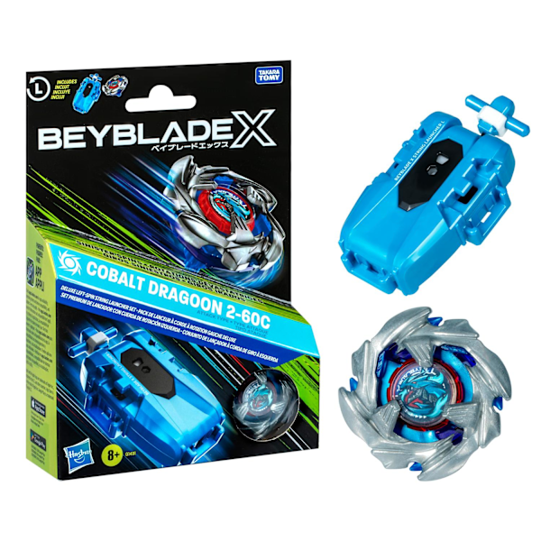 Beyblade X Deluxe Launcher Set Cobalt Dragoon 2-60C multifärg