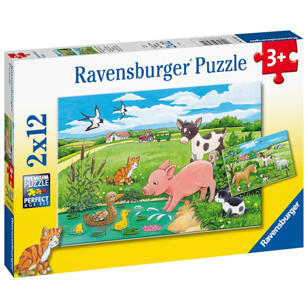 Ravensburger Bondgårdsdjursungar Pussel 2x12 bitar multifärg
