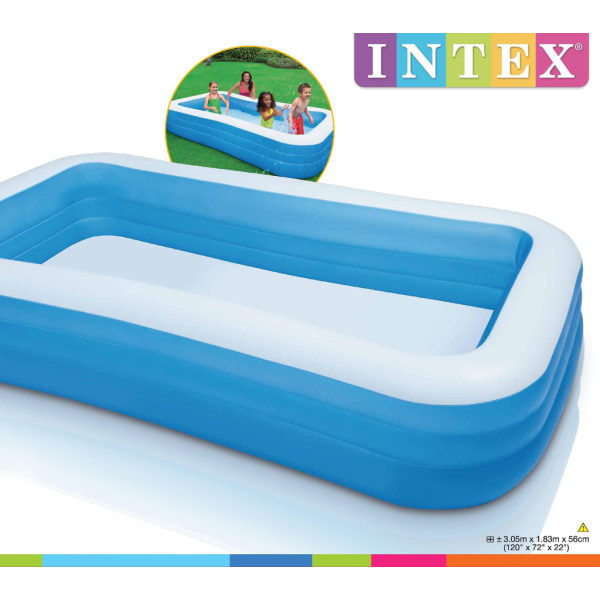 Intex Pool rektangulär multifärg