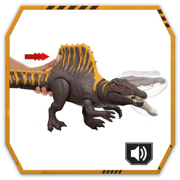 Jurassic World Rebirth Tail Thrasher Spinosaurus multifärg