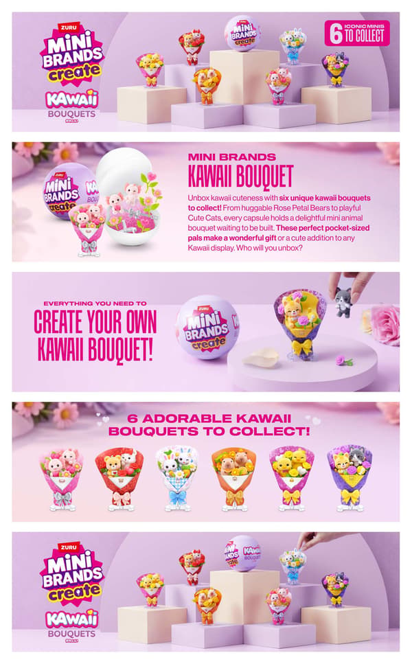 Mini Brands Create Kawaii Bouquets multifärg