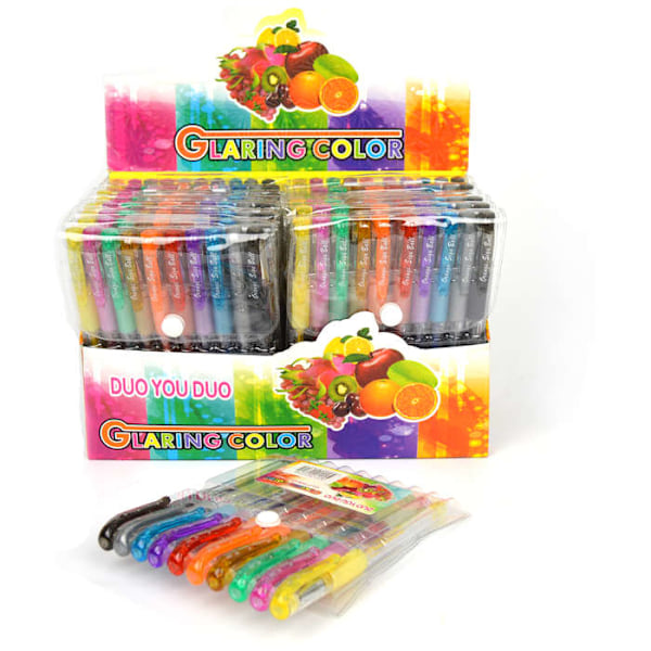 Gelpennor Glitter 10st multifärg