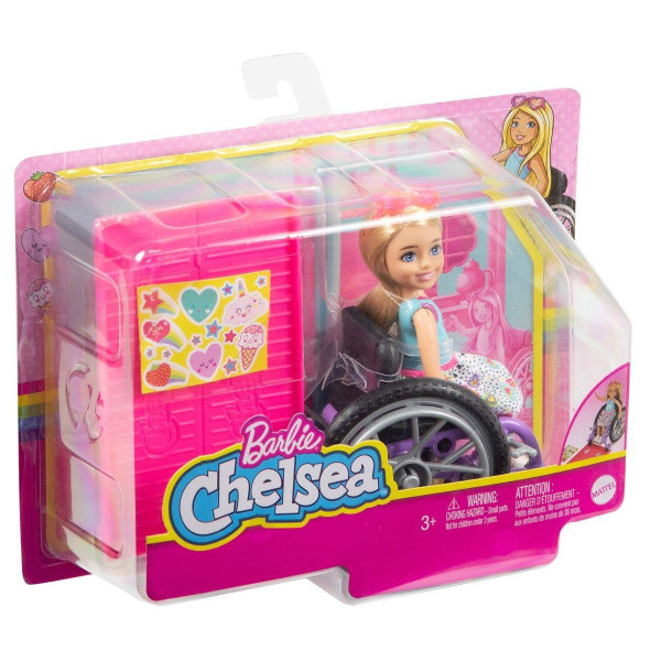Barbie Chelsea med rullstol multifärg