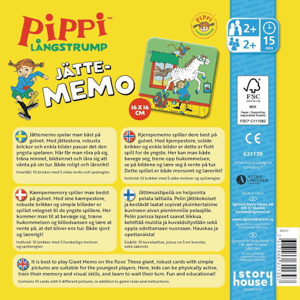 Pippi Långstrump Jättememo