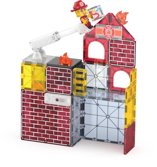 Magna-Tiles Fire Station 50 delar multifärg