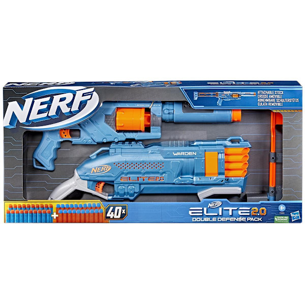 NERF Elite 2.0 Double Defense Pack multifärg