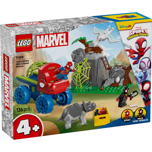 LEGO® Marvel Team Spideys räddning med Dino Crawler 11199