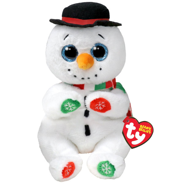 TY Beanie Bellies Christmas Weatherby Snowman multifärg