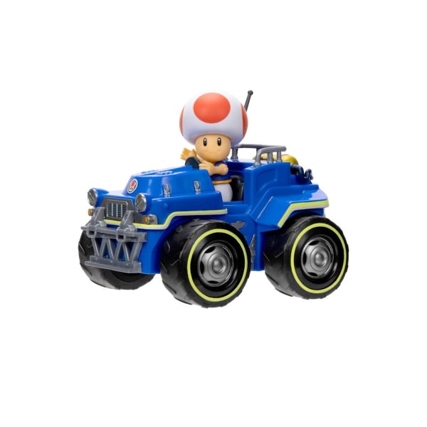 Super Mario Movie Pull Back Fordon med figur Toad multifärg