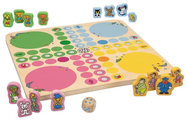 Bamse Fia i trä multifärg