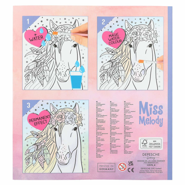 Miss Melody Magisk Vattenmålarbok multifärg