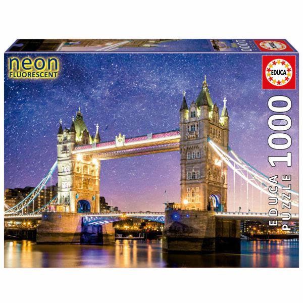 Educa Tower Bridge London Neon Pussel 1000 bitar MultiColor