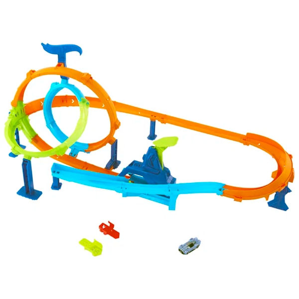 Hot Wheels Stunt Tracks Rapid Launch Cyclone multifärg