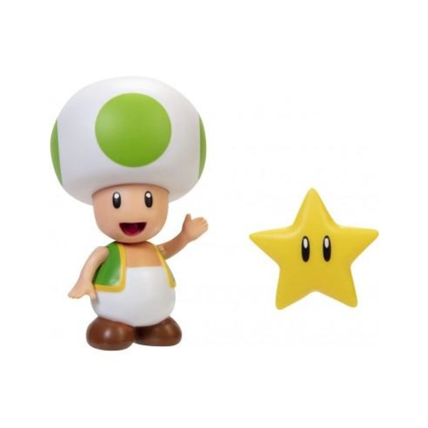Super Mario Figur 10cm Green Toad multifärg