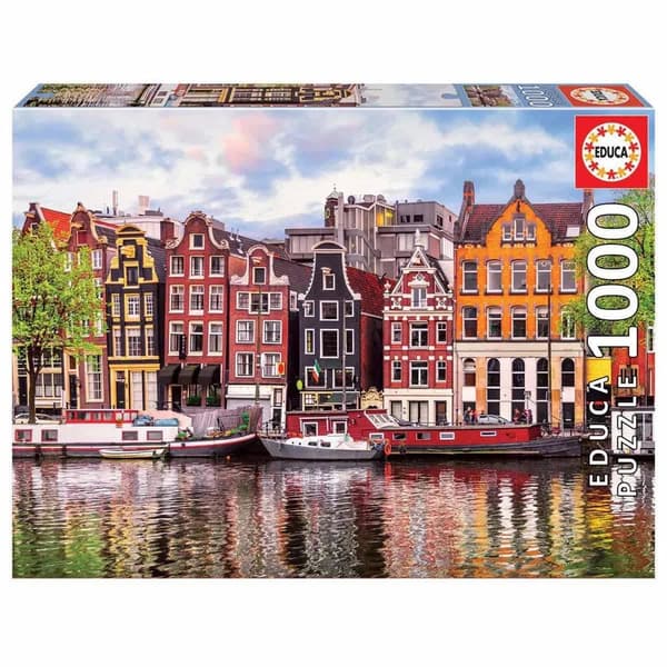 Educa Dancing Houses Amsterdam Pussel 1000 bitar multifärg